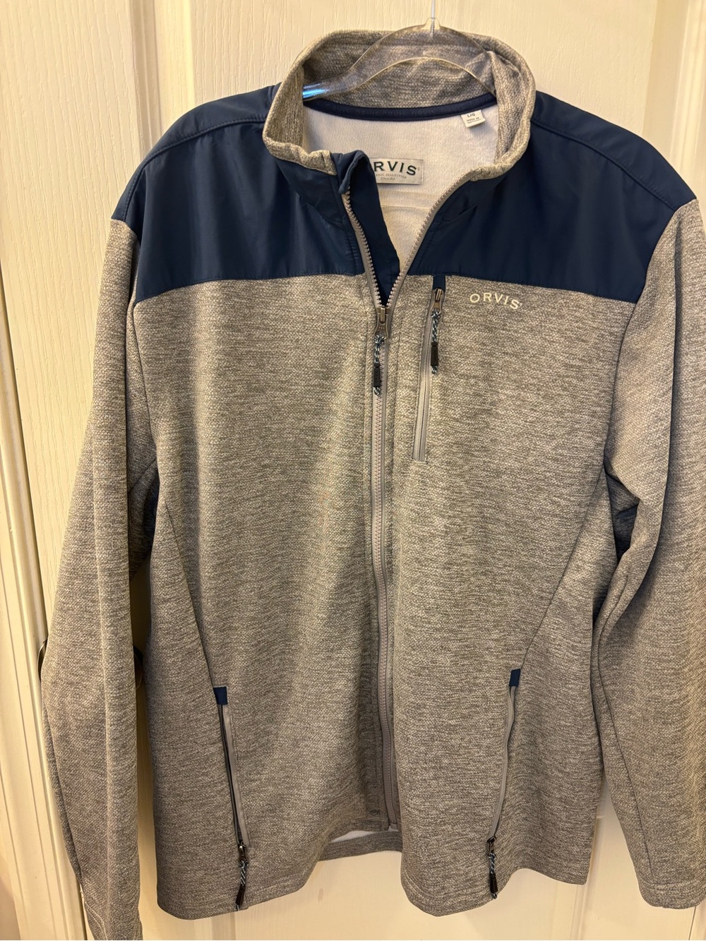 Orvis Grey and Navy Performance Full-Zip Jacket